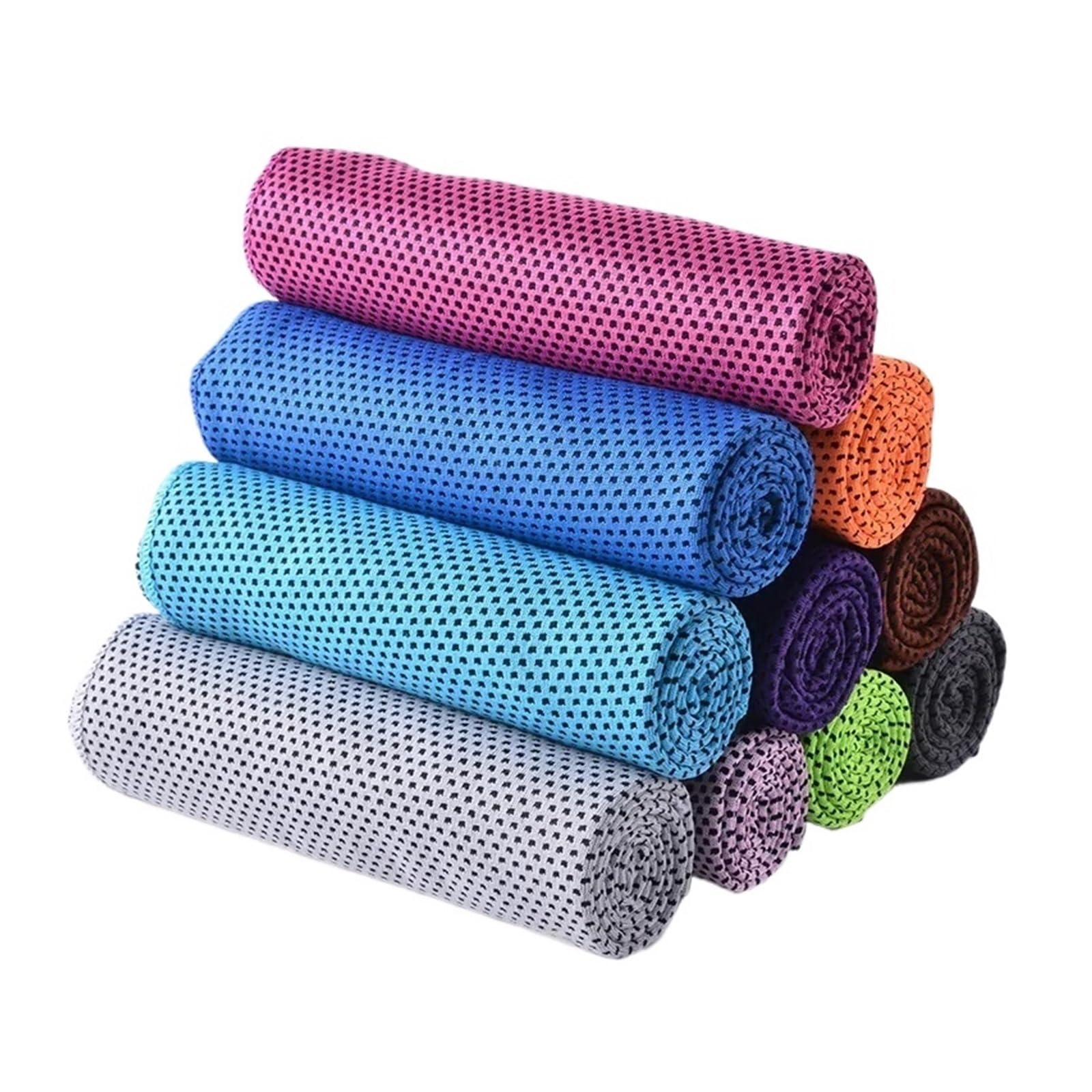 Serviette à soulagement instantané, Serviettes en Microfibre, Enveloppement du Cou, Chiffons glacés, Sport, Fitness, Camping, Cyclisme(10 pcs Mix)