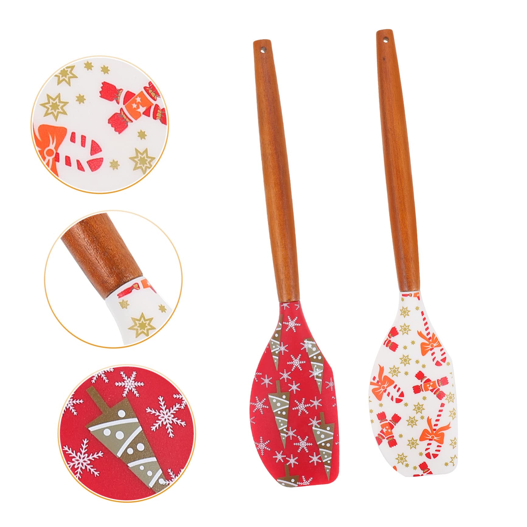 Cabilock 5 Ensembles Spatule En Silicone De Noël Frit Cuisson Ustensile De Cuisine Accessoire Cuisine Raclette Aide De Cuisine Spatule À Beurre Brosse À Pâtisserie Ergonomique 2 Pièces * 5