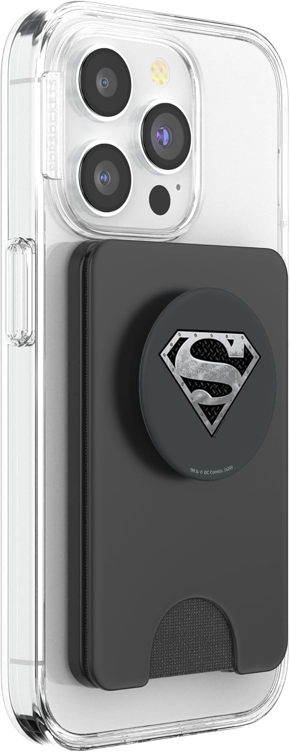Superman Super Metallic Shield PopSockets PopWallet for MagSafe