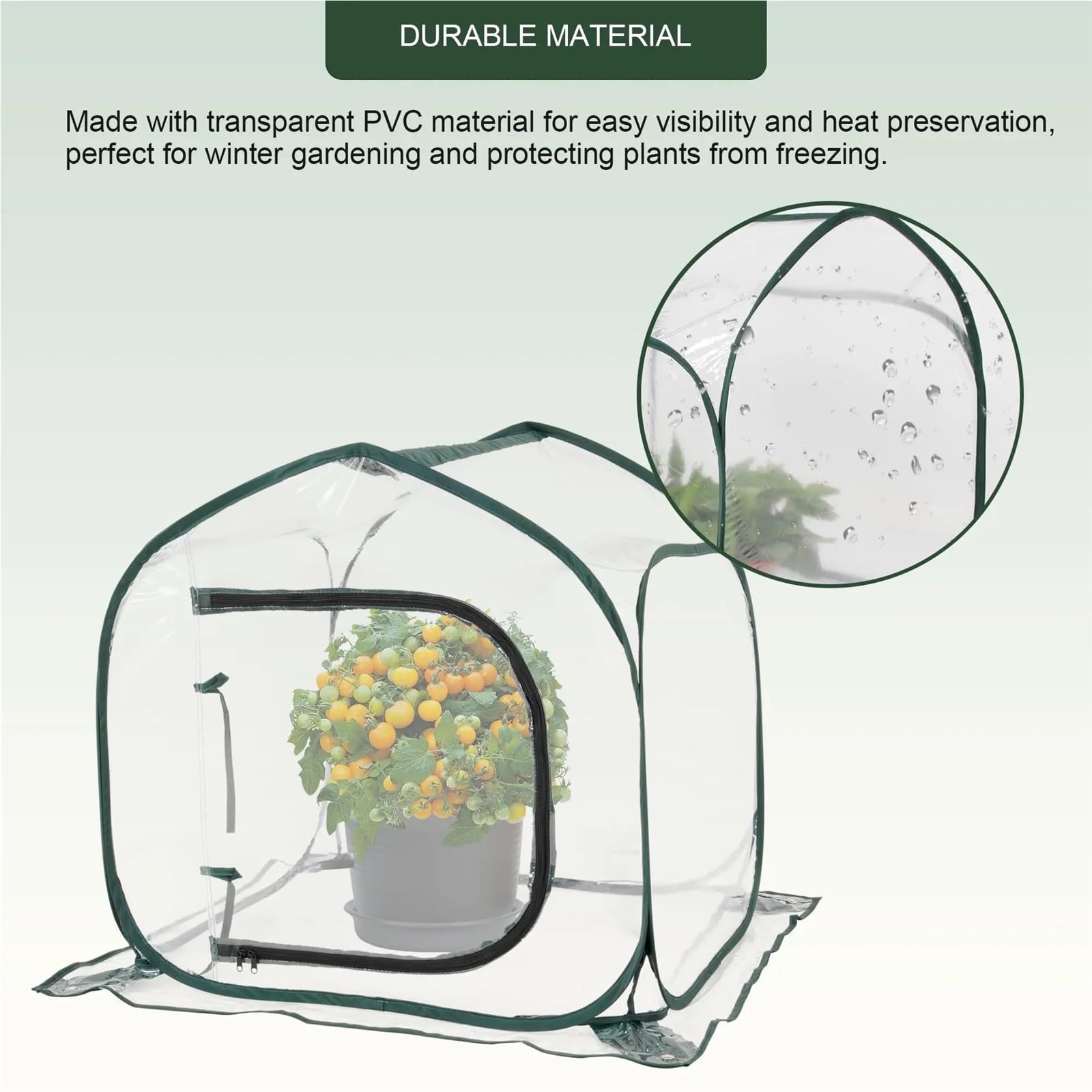 Serra pieghevole trasparente a scomparsa con borsa portaoggetti for giardini interni ed esterni, portatile, di grandi dimensioni