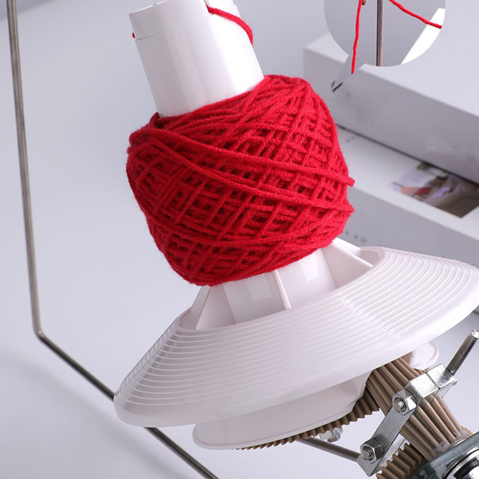 Macchina avvolgitrice professionale a manovella per filati in ABS Costruzione in metallo Accessorio artigianale Macchina avvolgitore filo a manovella a mano