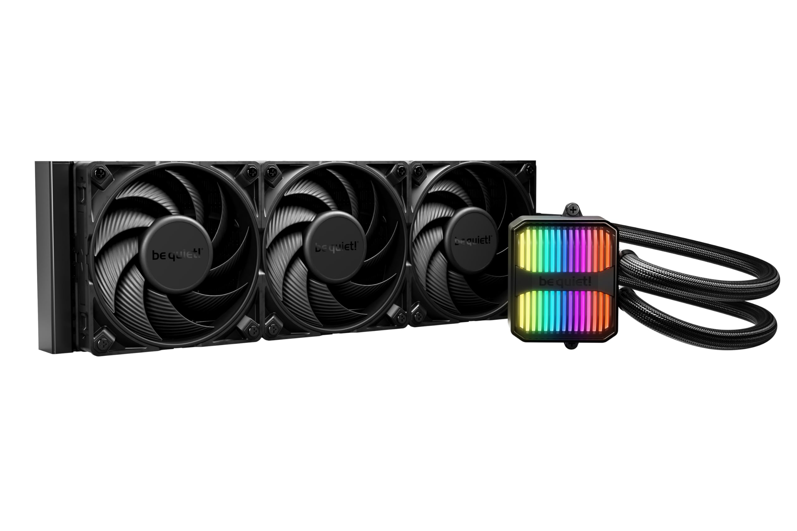 be quiet! Silent Loop 3 360mm CPU AIO Liquid Cooler | 3 Silent Wings 4 120mm PWM High-Speed Fans | Quiet Performance | 6-Pole Motor | Discreet ARGB Lighting | Refillable | Black | BW025