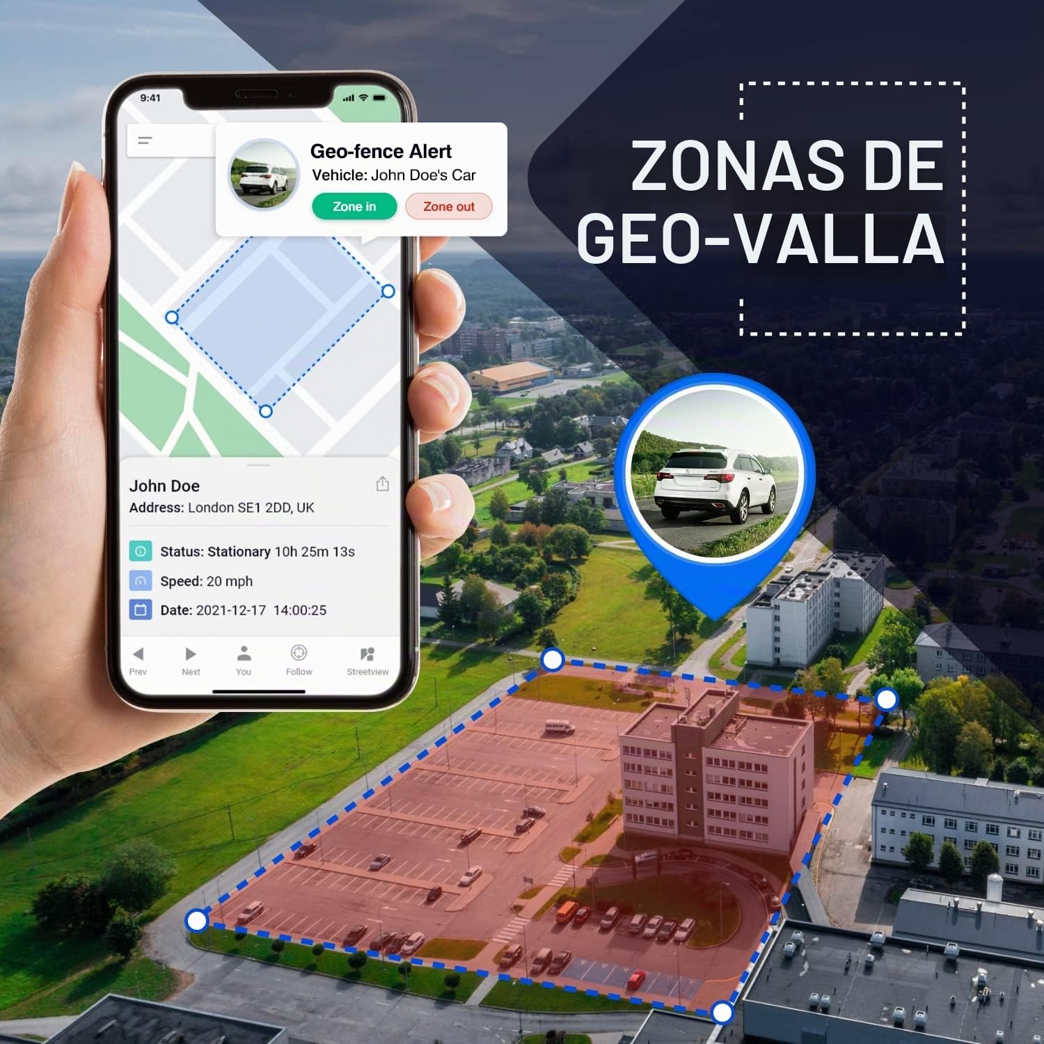 REWIRE 104N 4G - Rastreador magnético GPS para vehículos, portátil 24/7 en tiempo real para coche, camión, furgoneta, fácil de instalar, duración de la batería de seguimiento de hasta 21 días