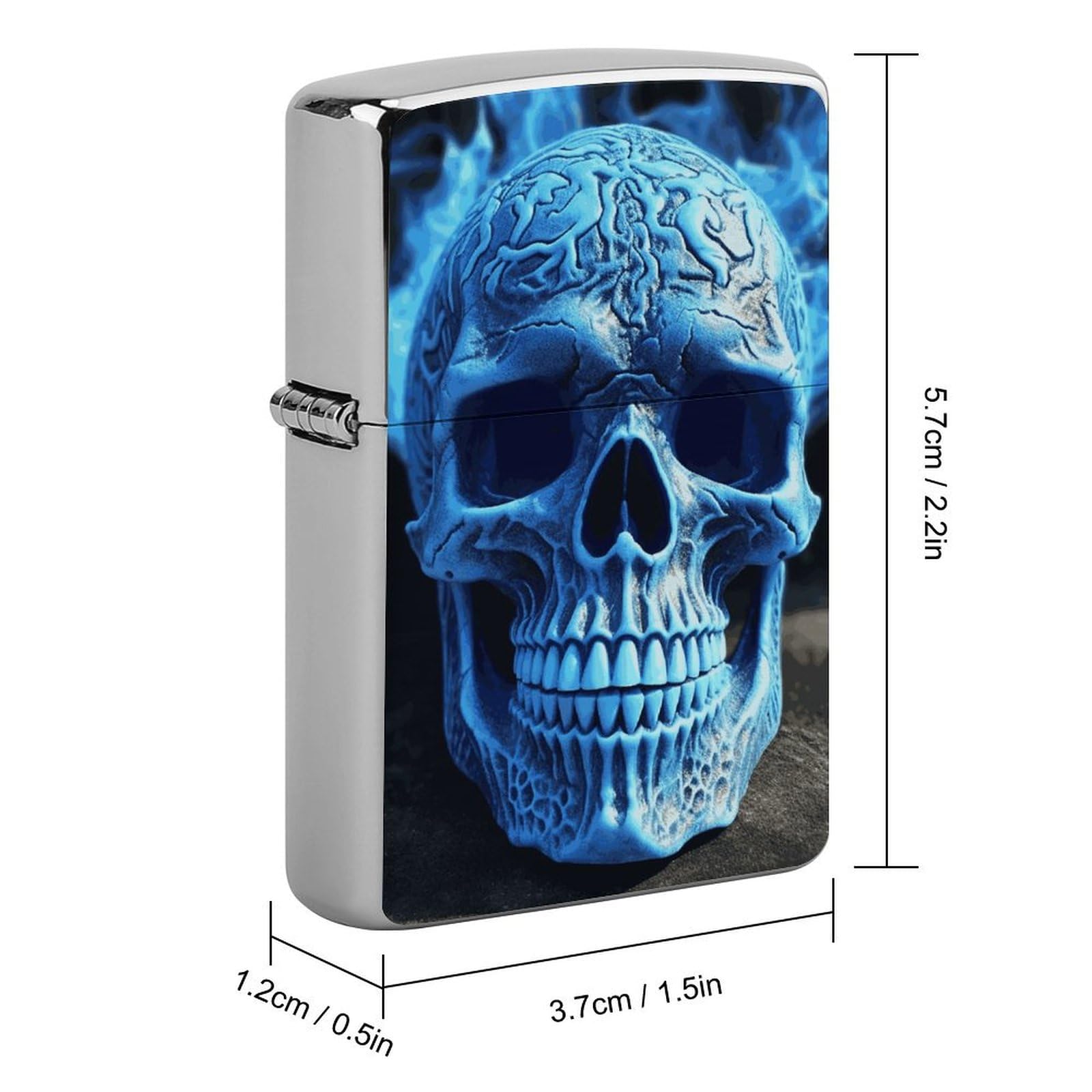 Étui à Briquet En Cuir Avec Tête De Mort Rose Et Métal - Protection Vintage Coupe-vent | Pour Briquets Kérosène