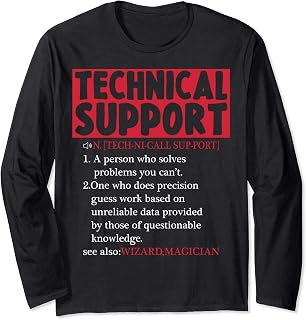 Tech Support Soporte Técnico Divertido Manga Larga