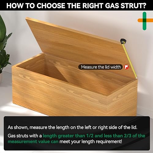 Miniatura 5 de C16-10445 Amortiguadores de gas de 10 pulgadas, 50 libras222N, soporte de elevación de resorte para caja de herramientas de recogida de camión, tapa