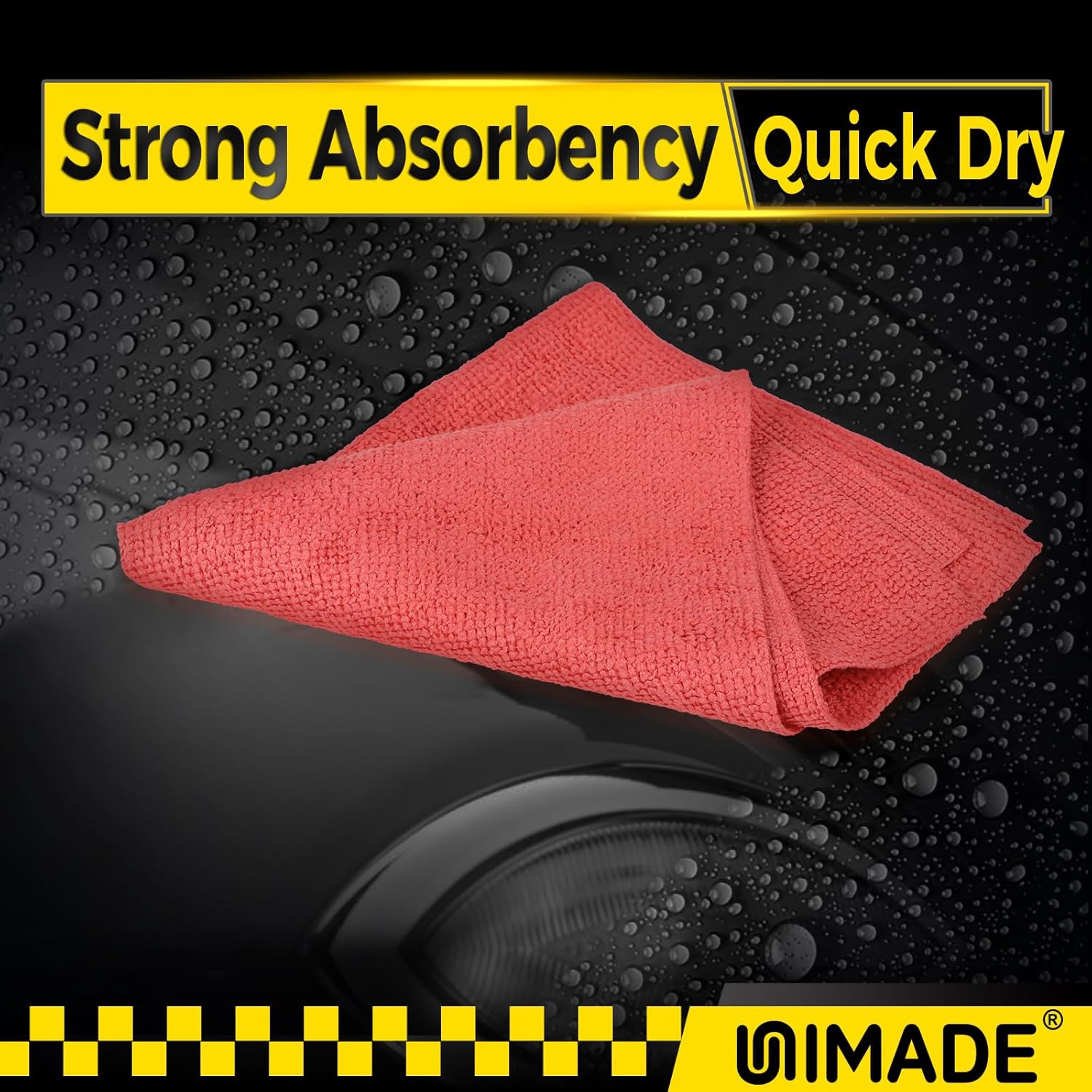 Shop Towel Rag, 200 Pack Reusable Rags Bulk Microfiber Cleaning Cloth Lint Free Towels for Car Kitchen Automotive Bar Mechanic Restaurant Garage, 11.5"x 11.5", Red - Image 4