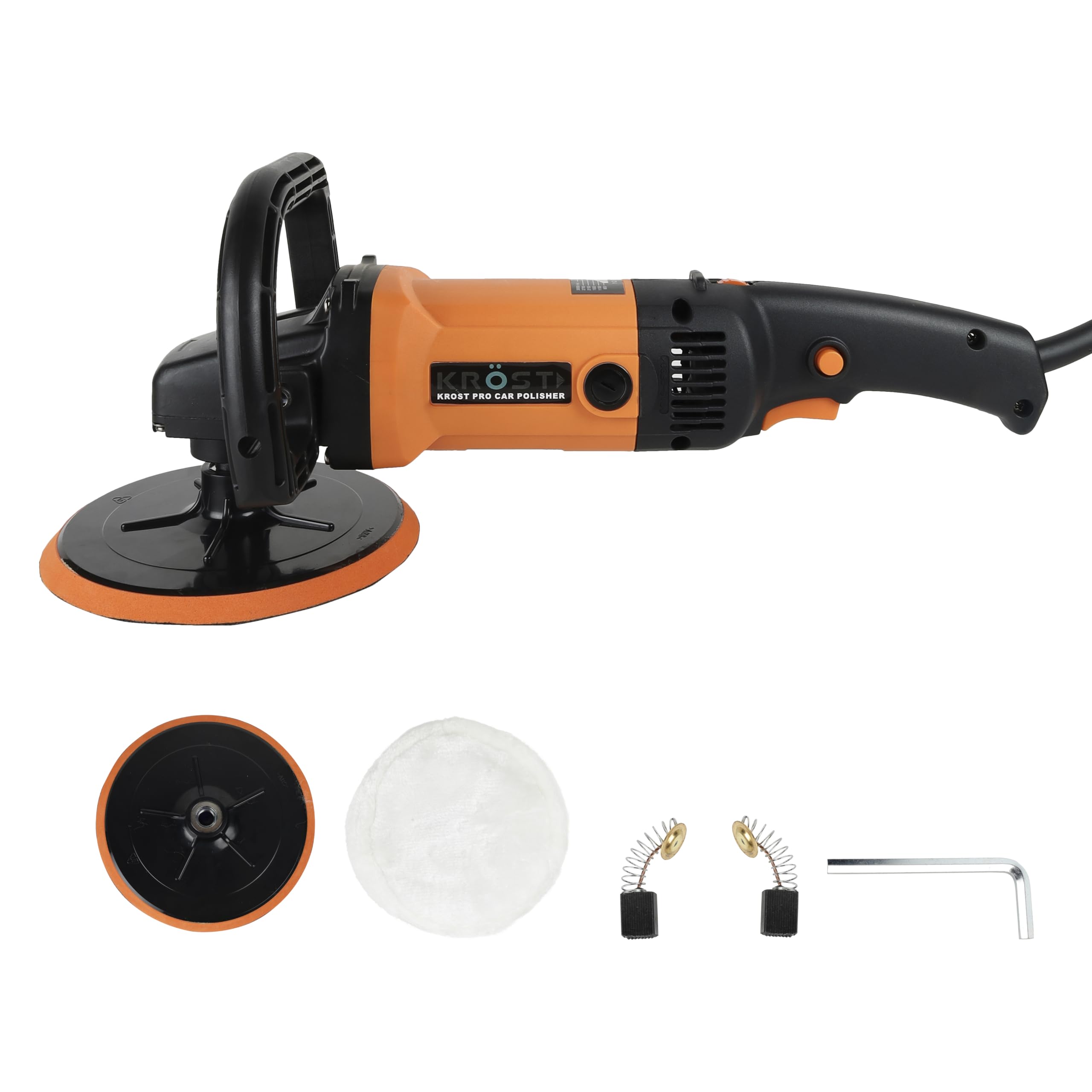 KROST PRO 7" Car Polisher Machine Combo With Backup Pad And Wool Buffing Pad Double Insulated With Speed Adjustment,Copper Winding (KROST PRO) (B0CJTZ3XBW) Amazon Price History, Amazon Price Tracker