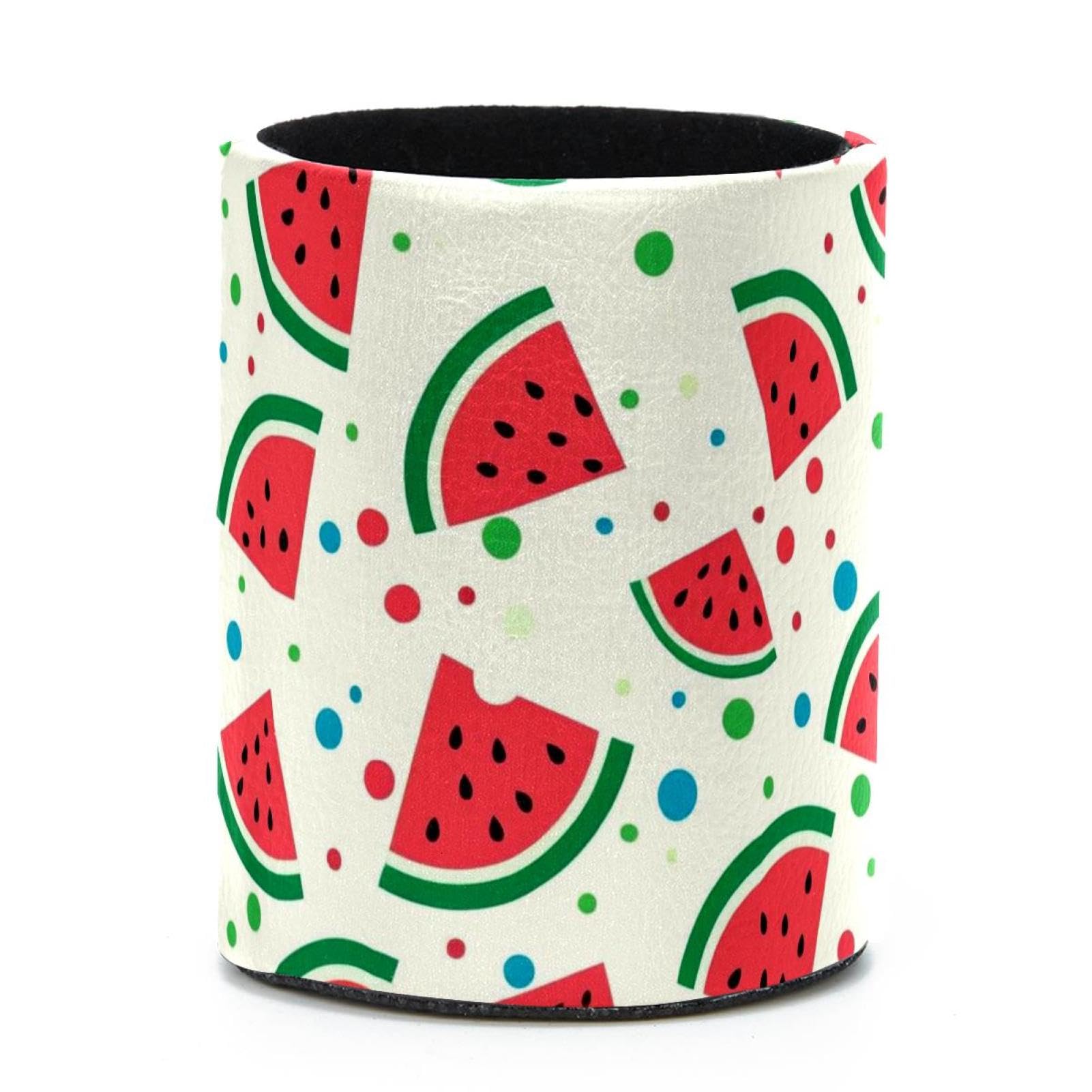 VAPOKF Round Pencil Holders for Desk, Watermelon Pen Holders Pen Pot Makeup Brushes Storage Desktop Stationery Supplies Organiser for Home Office