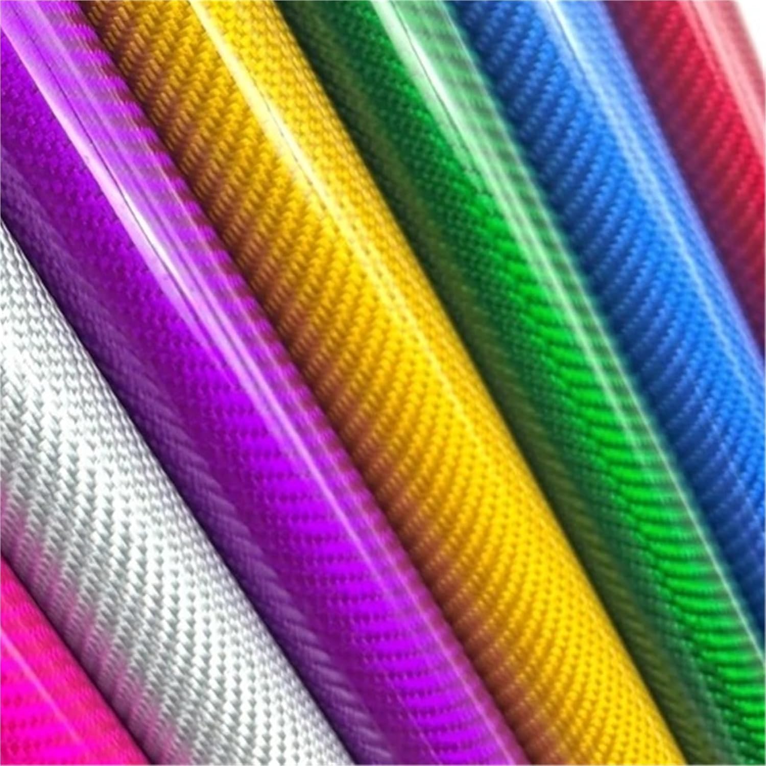 2Pcs Carbon Fiber Tube OD 20mm 22mm 25mm 28mm 30mm 3K High Composite Hardness Material Glossy Twill Weave Purple Pink Red Blue(20x18x500 Blue)