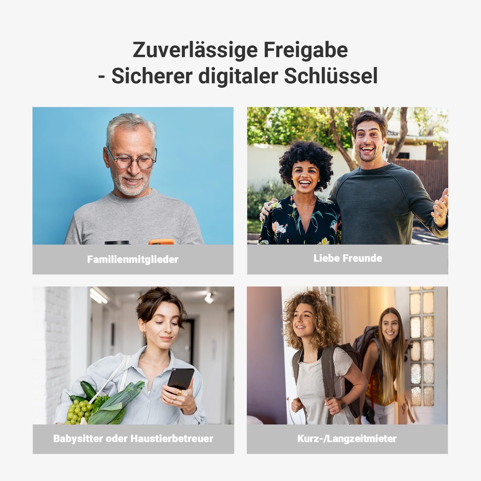 EZVIZ Smart Lock DL01 Pro mit Keypad & Gateway & Türsensor, Elektronisches Türschloss mit Austauschbaren Batterien, Smartes Türschloss, Öffnen per Ezviz App, Code, RFID karte, Unterstützt Matter