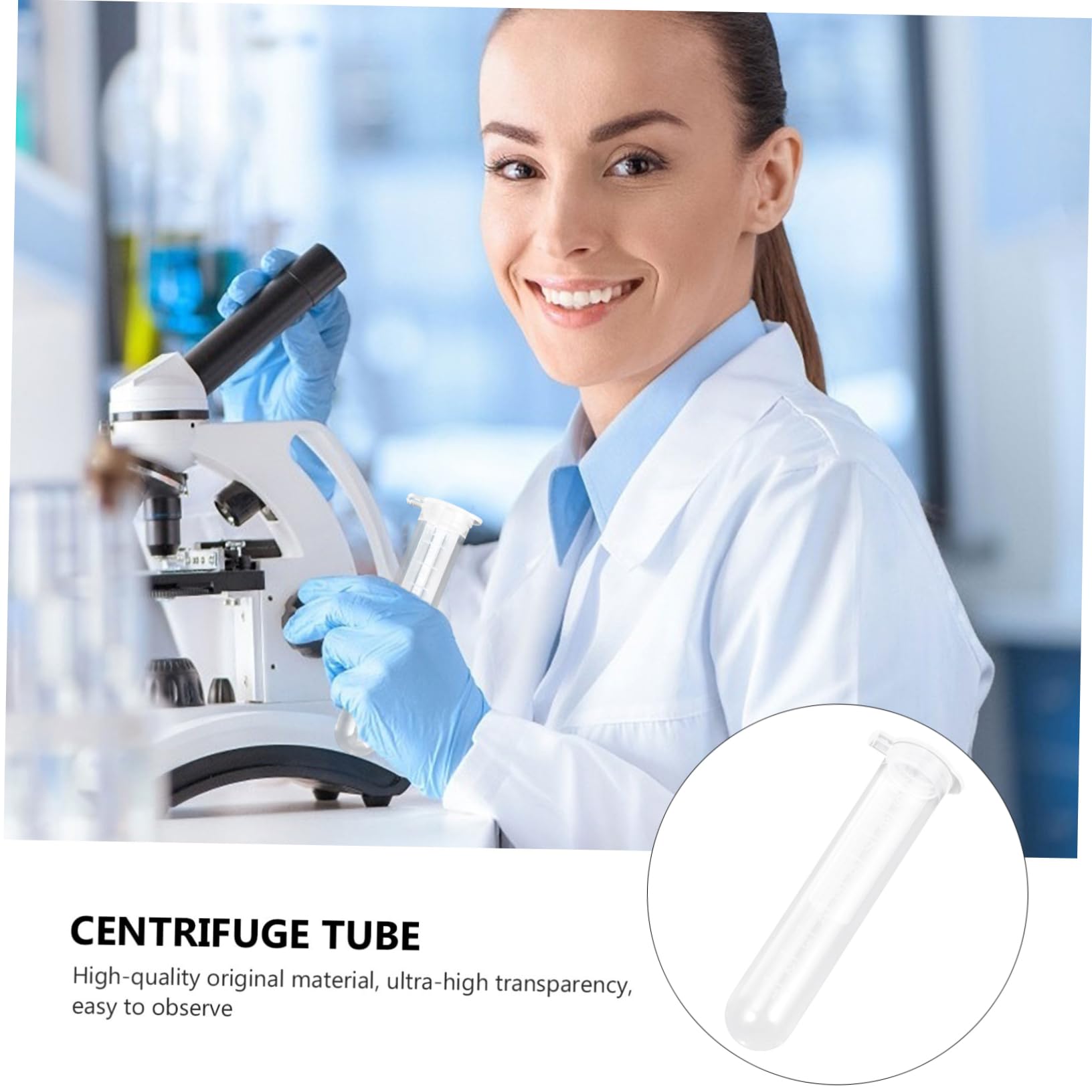 Alipis Provette da Centrifuga in Plastica 10ml Graduate 200 Pezzi | Alta Trasparenza, Misura Precisa per Campioni e Coloranti Alimentari, Usi in Biologia Molecolare