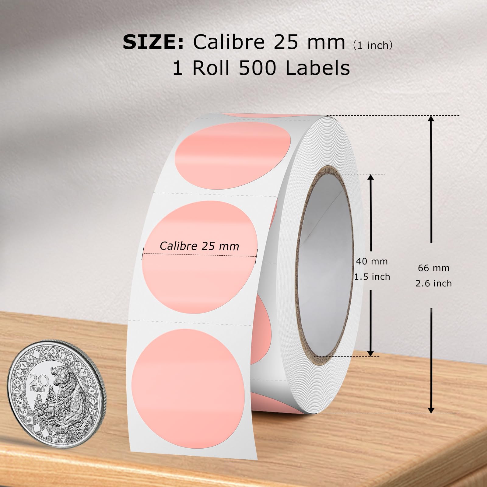 Etichette Termiche Rotonde Gialle 500pz - Impermeabili Per Logo E Codici