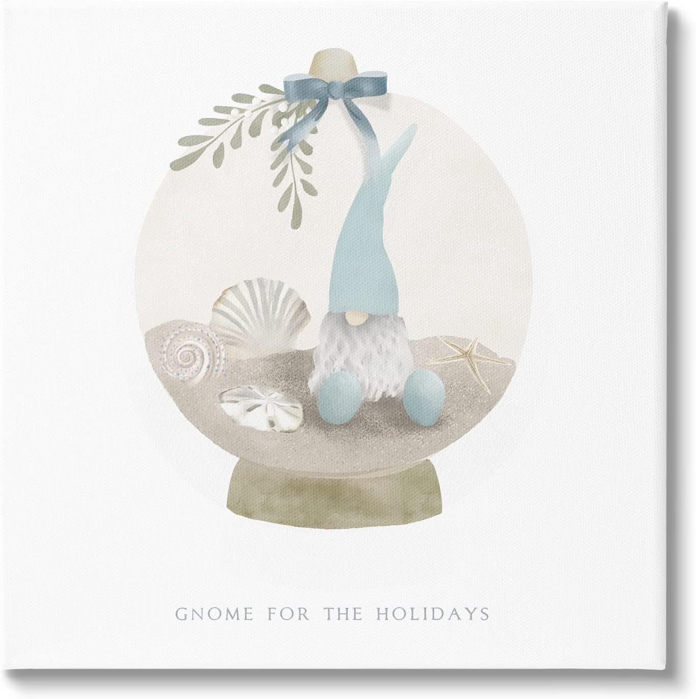 Stupell Industries Gnome For The Holidays Seashells Canvas Wall Art, Design by Leah Straatsma