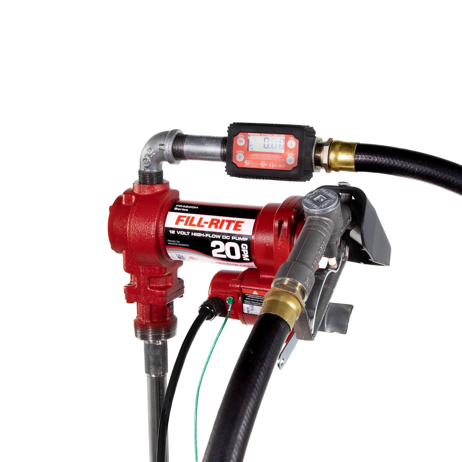 Fill-Rite FR4219H 12V 20 GPM Fuel Transfer Pump with Standard Digital Meter Package | Gasoline, Diesel, Kerosene, Ethanol & Methanol Blends & Biodiesel