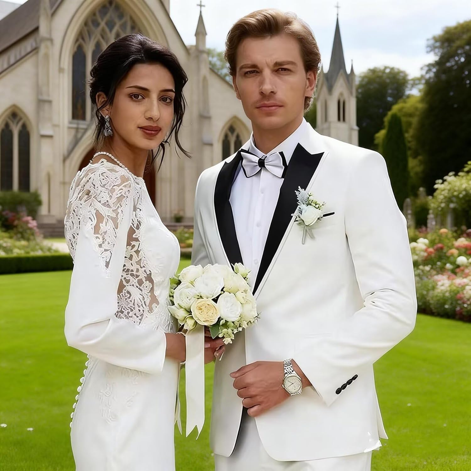 Mens Tuxedo Suit Set 3 Piece Classic Fit Tuxedos for Men Black Satin Peak Lapel Men's Suits Wedding Dinner