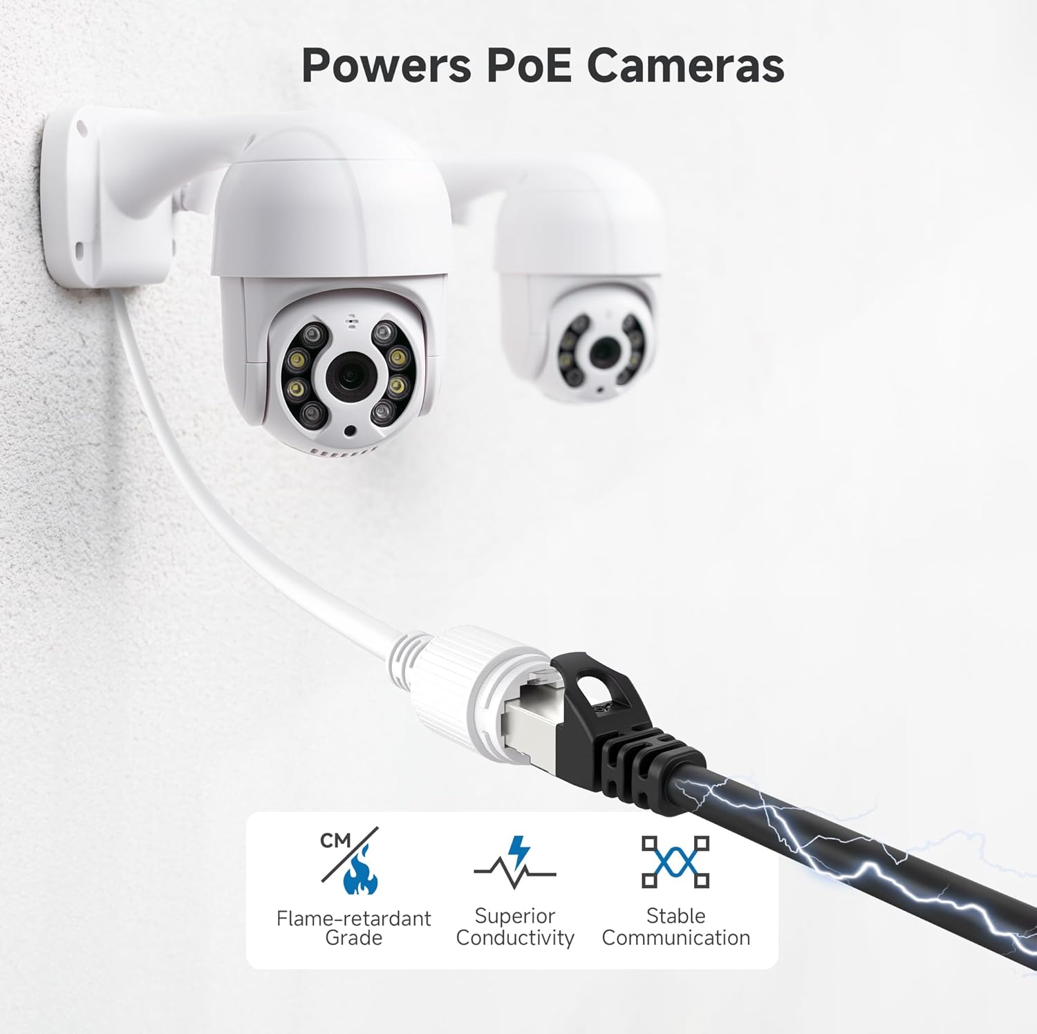 Cable Matters 10Gbps Snagless Long Shielded Cat 6A Ethernet Cable - 150ft, Cat 6A Cable, Cat6A Cord, Ethernet Cord, Black - Image 7