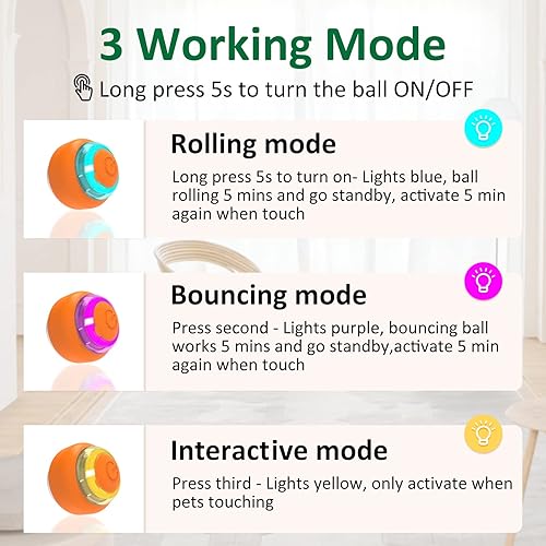 Miniatura 2 de AUKL Pelota de juguete para gatos de interior, bolas que rebotan, bola malvada, juguetes para gatos