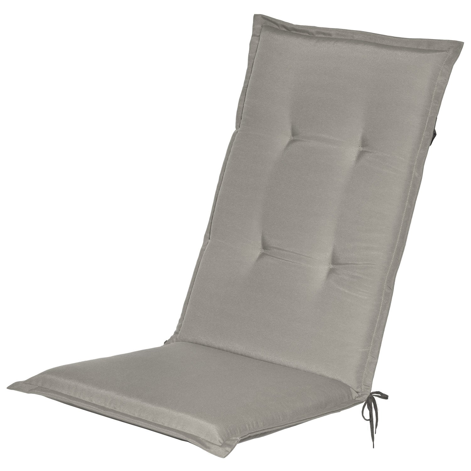 Beautissu Set di 2 Cuscini per Sedie da Esterno 120x50x6 cm Loft HL – Resistente e Comodo Anche Cuscino per Sdraio da Esterno Reclinabili Spiaggine e Poltrone – Grigio Chiaro