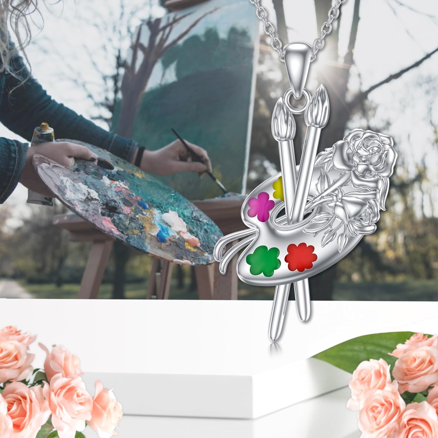 Compass Cross Necklace 925 Sterling Silver Cross Compass Pendant Amulet Jewelry Inspirational Graduation Traveler Gifts for Men Women - Image 2