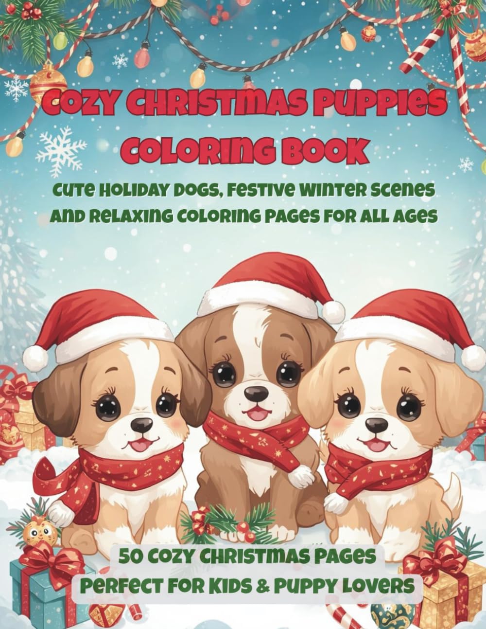 Cozy Christmas Puppies Coloring Book: Cute Holiday Dogs, Festive Winter Scenes and Relaxing Coloring Pages for All Ages (Vol. 3): Fun and cozy holiday ... Scenes & Fun Christmas Coloring Pages for)