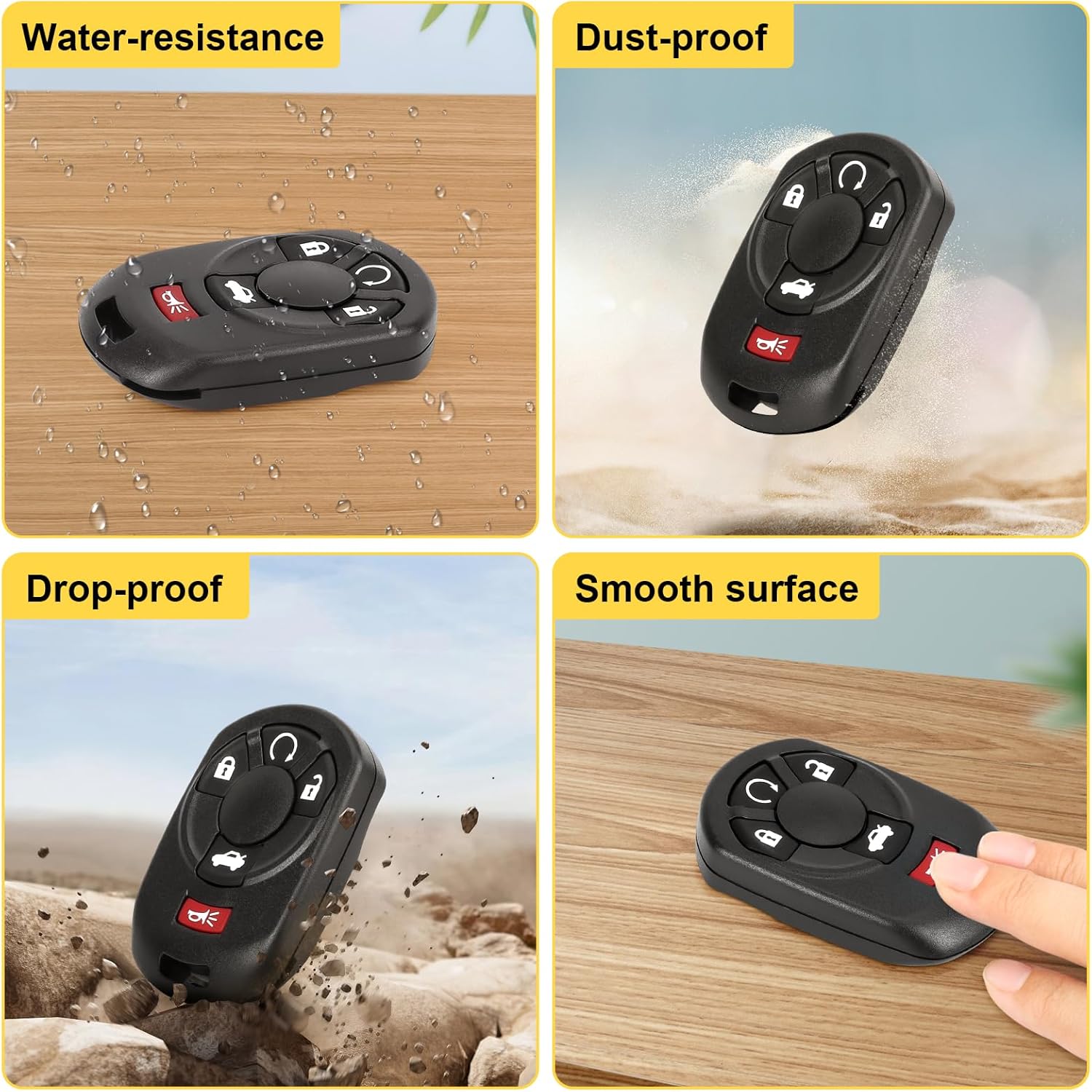 Smart Key Fob Keyless Control Entry Remote Replacement Compatible with 2005 2006 2007 Chevy Corvette Cadillac STS (M3N65981403)