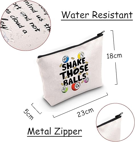 Miniatura 2 de JXGZSO B Gambler Gift Shake Those Balls Bolsa de Maquillaje Lucky B Bolsa B Bolsa B Regalo para amantes de los juegos, Agita esas bolas