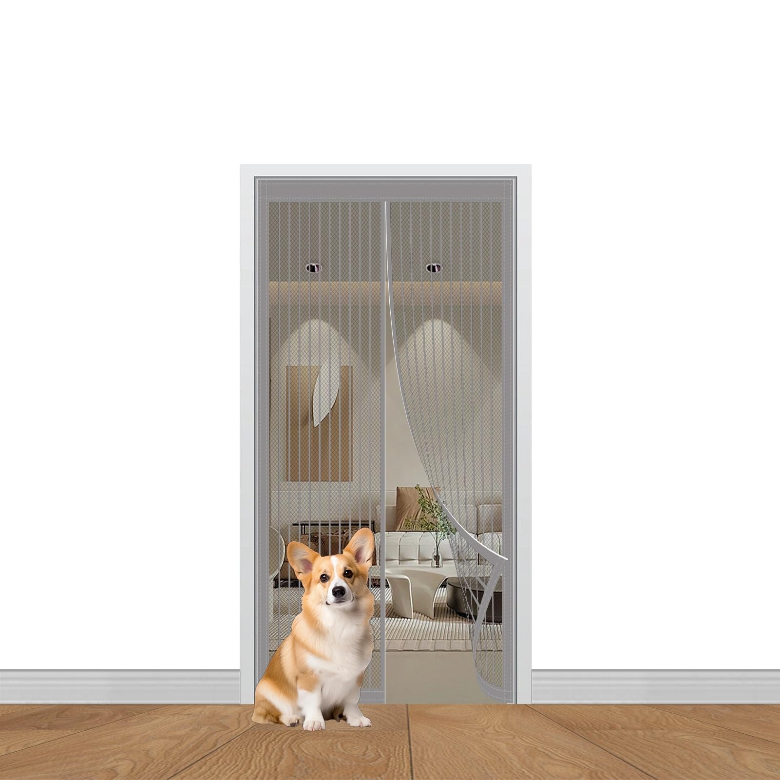 Mosquitera Magnética Para Puertas - 100x210 Cm, Cierre Automático, 7 Pares De Imanes, Instalación Sin Perforación, Ideal Para Balcón, Salón O Cocina