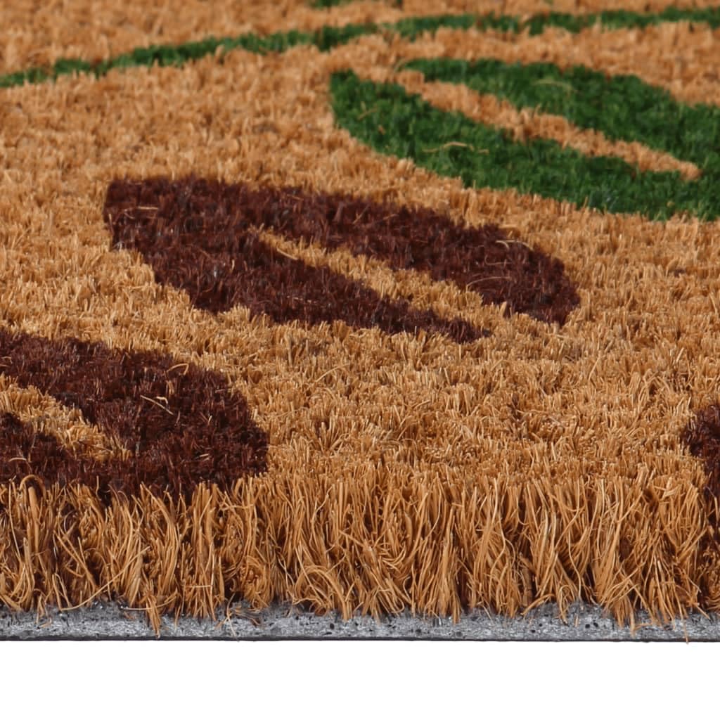 Paillasson naturel en fibre de coco - 40 x 60 cm - touffeté - Antidérapant - Avec dessous en PVC - Résistant aux intempéries - Paillasson anti-saleté - Pour entrée, couloir, balcon