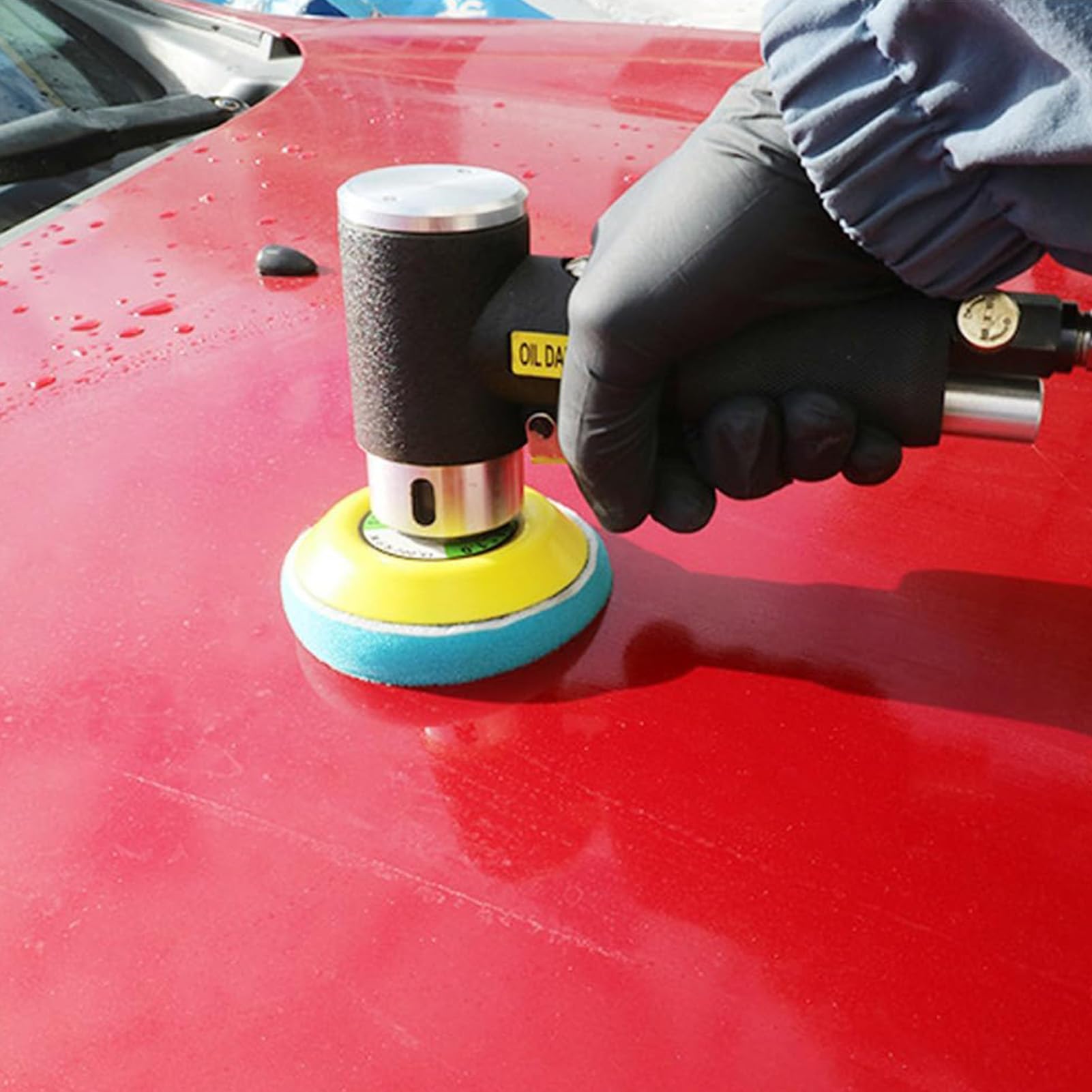 AllRight Mini-Poliermaschine Dual Action Auto-Poliermaschine Variable Geschwindigkeit Polierschwamm-Set für Auto, Boot, Motorrad 220v High Performance Exzenter-Poliermaschine mit Polierzubehör-Set