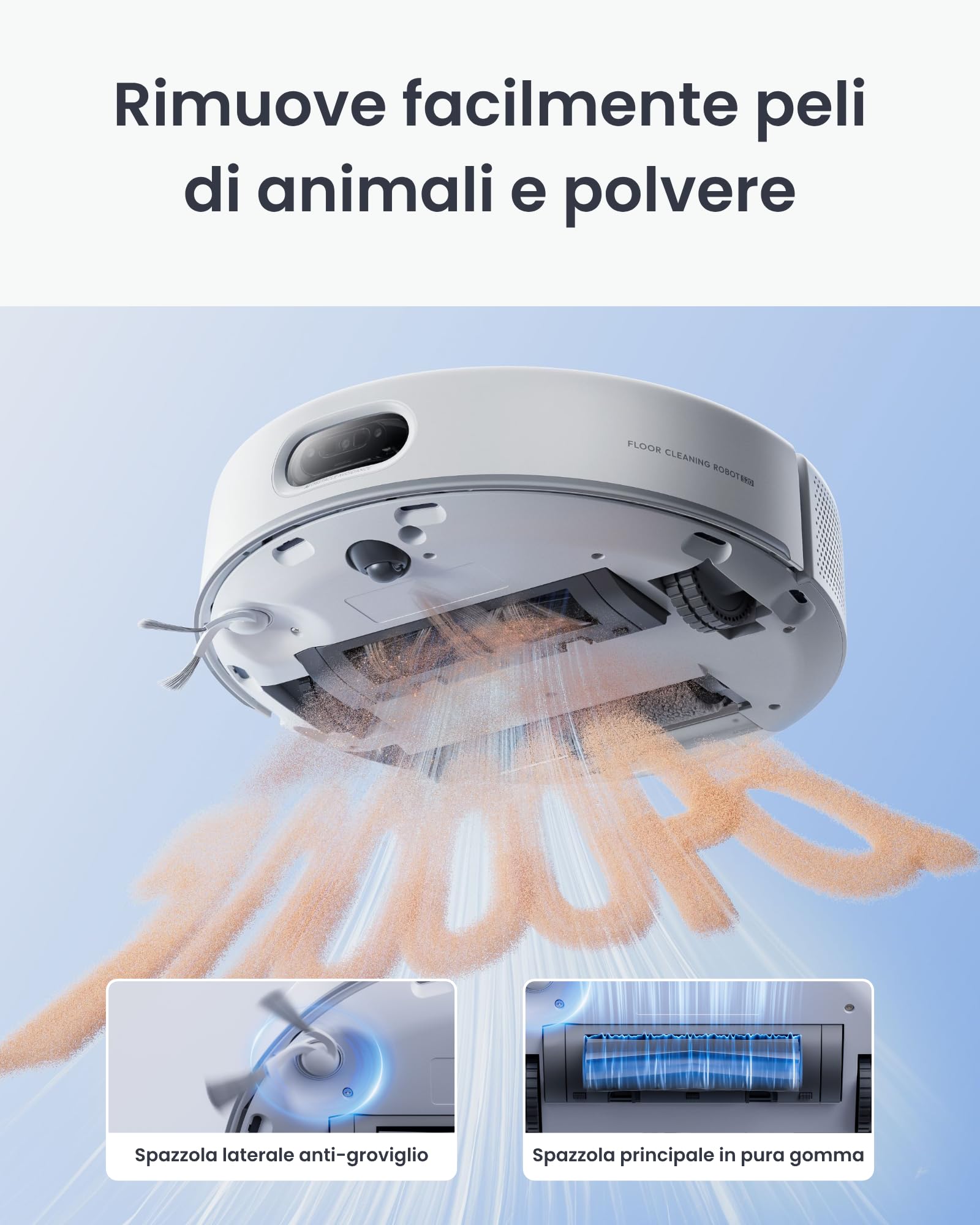 SwitchBot S20 Robot Aspirapolvere Lavapavimenti, Evitamento Degli Ostacoli AI, 10000 Pa, Auto-Svuotamento e Riempimento, Lava e Asciuga Autopulizia Supporto Matter e Apple Home