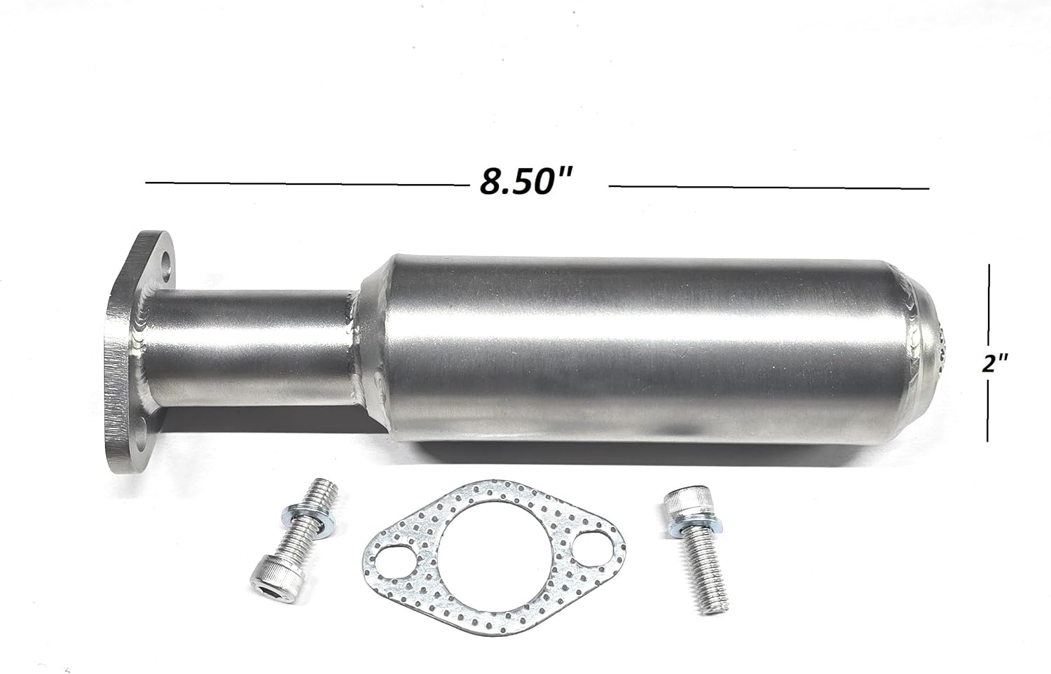 ARSPORT Straight to the engine head Stainless steel 304 Muffler Spark arrestor inside, for Predator 301, 420, Predator 670, GX240, GX270, GX390