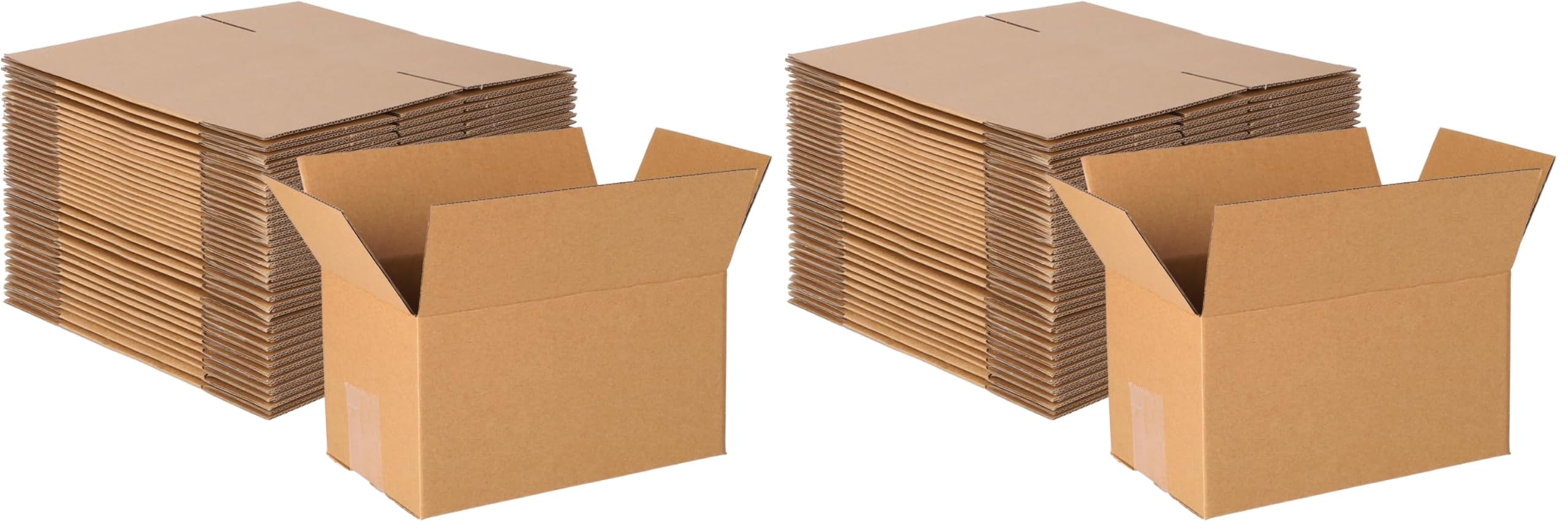 zmybcpack 80 pack 7x5x4 inch Cardboard Box Mailers, Kraft Shipping Boxes