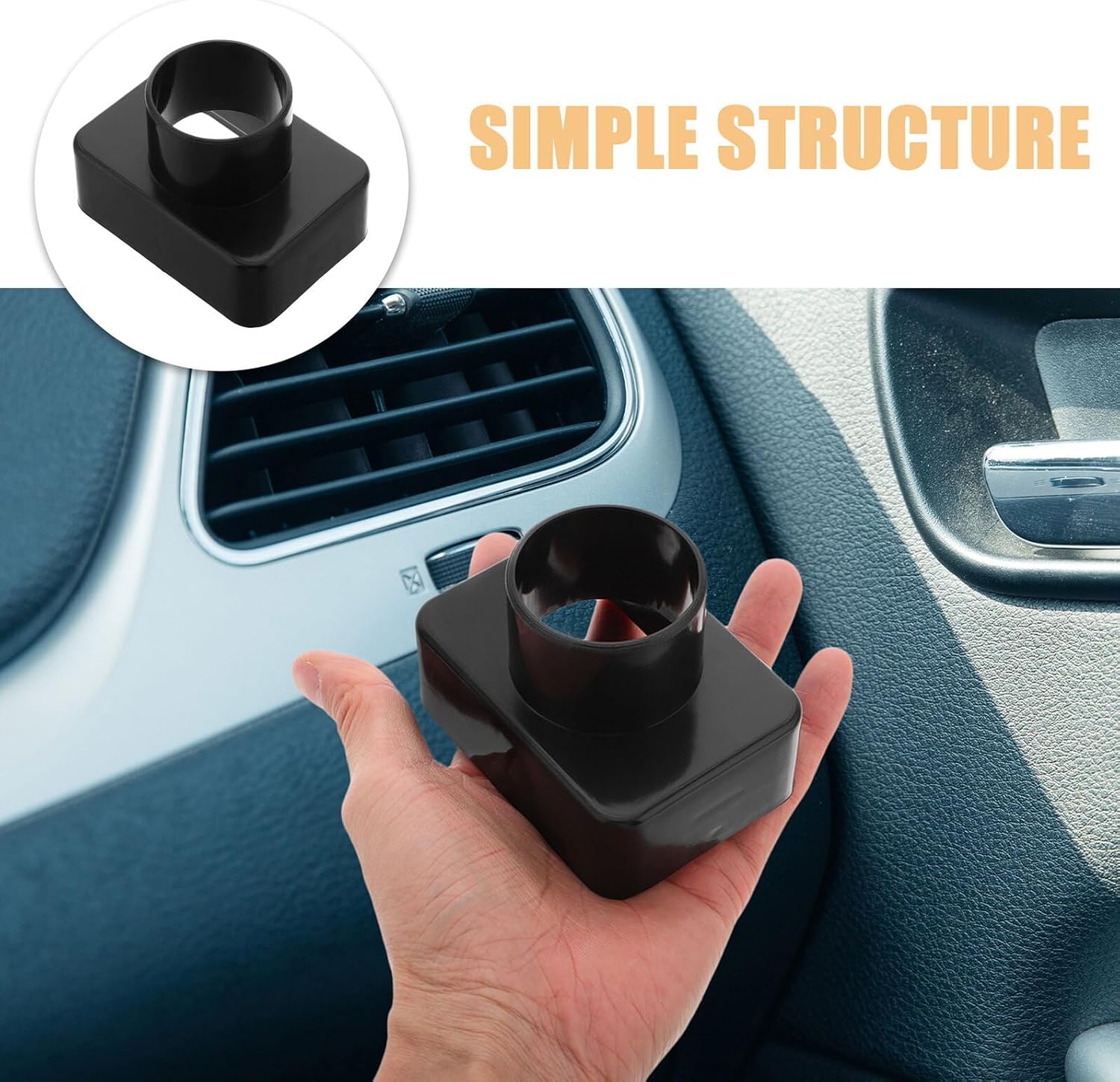 4pcs Air Conditioning Outlet Duct Adapter Fitting Ventilation Connector for Vehicle Ac Vent Extension