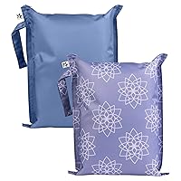 Vista 9 de Tiny Twinkle Bolsas a prueba de desorden para artículos húmedos 2 paquetes de bolsas impermeables reutilizables para trajes de baño Ropa de bebé