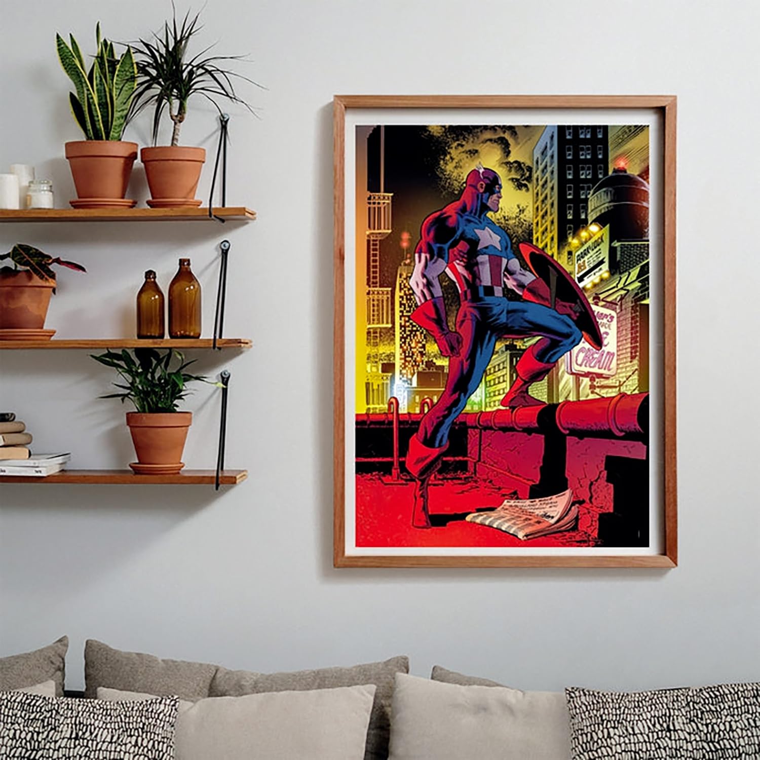 Puzzle Clementoni 1000 Pièces Marvel Captain America - 70 X 50 Cm, Fabriqué En Italie, Matériaux Recyclés