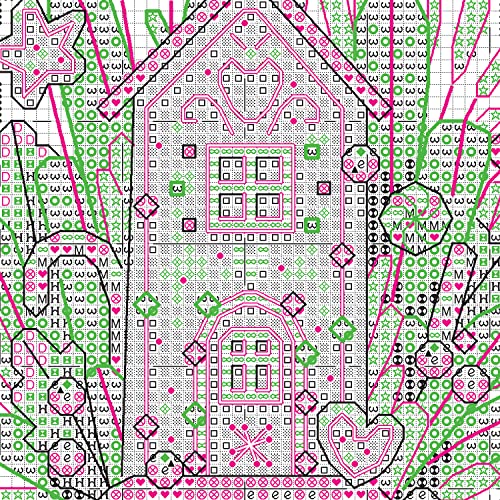Image of Dimensions 70-09607 Sweets and Treats Ornaments Christmas Counted Cross Stitch Kit, 4.5 inch H, Multicolor, Set of 3