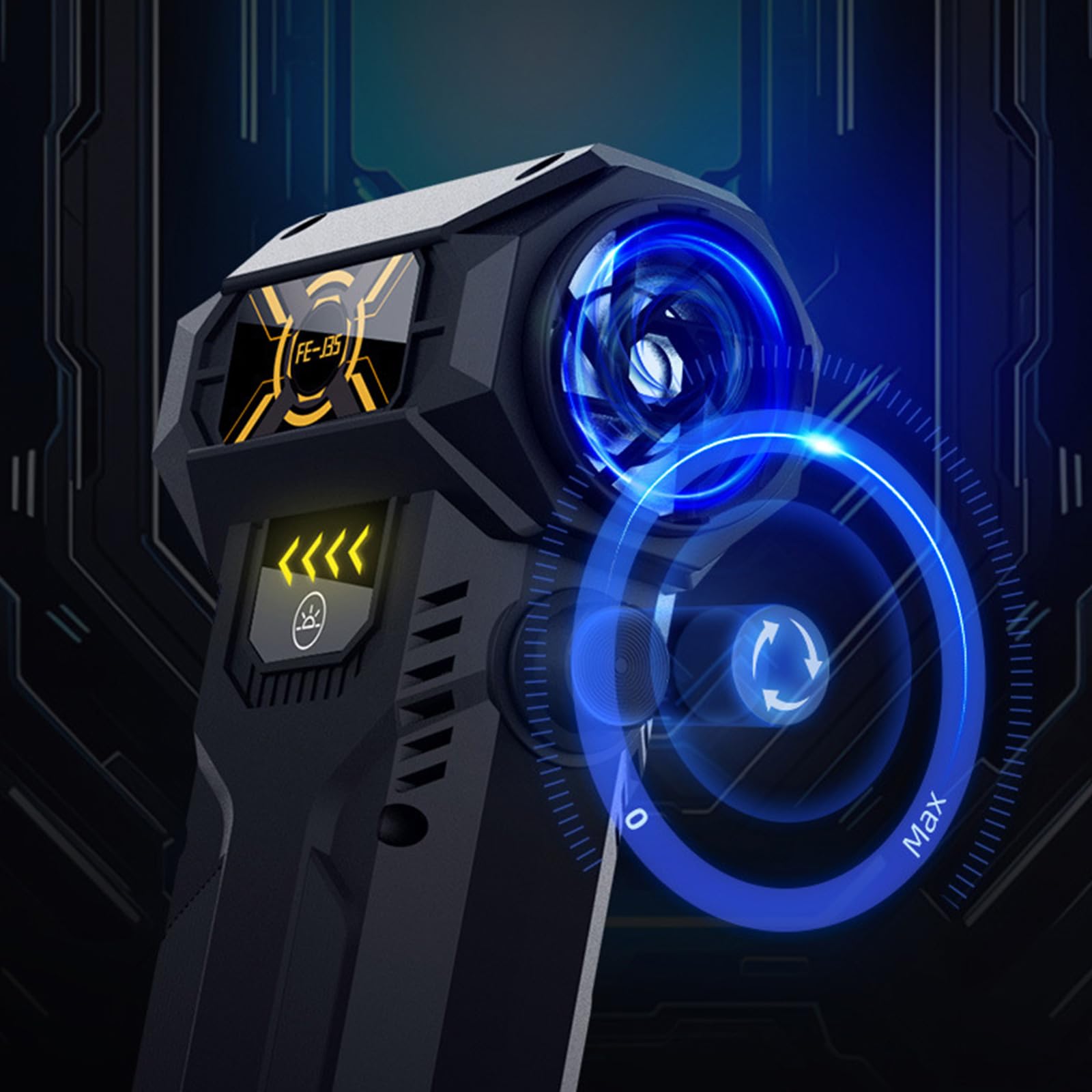 Ventilateur électrique à air dépoussiérant à vitesse rapide avec lumière LED pour nettoyage de clavier, PC, voiture - Aspirateur sans fil rechargeable pour ordinateur