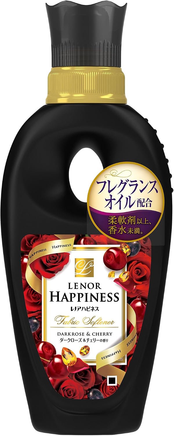 Amazon レノア ハピネス 柔軟剤 ダークローズ チェリー 本体 600ml レノア 液体柔軟剤