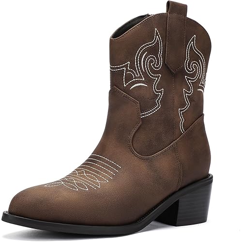 Wide Calf Knee High Boots for Women Square Toe 3.5-Inch Chunky Heel Tall Boots Side Zipper Long Boots