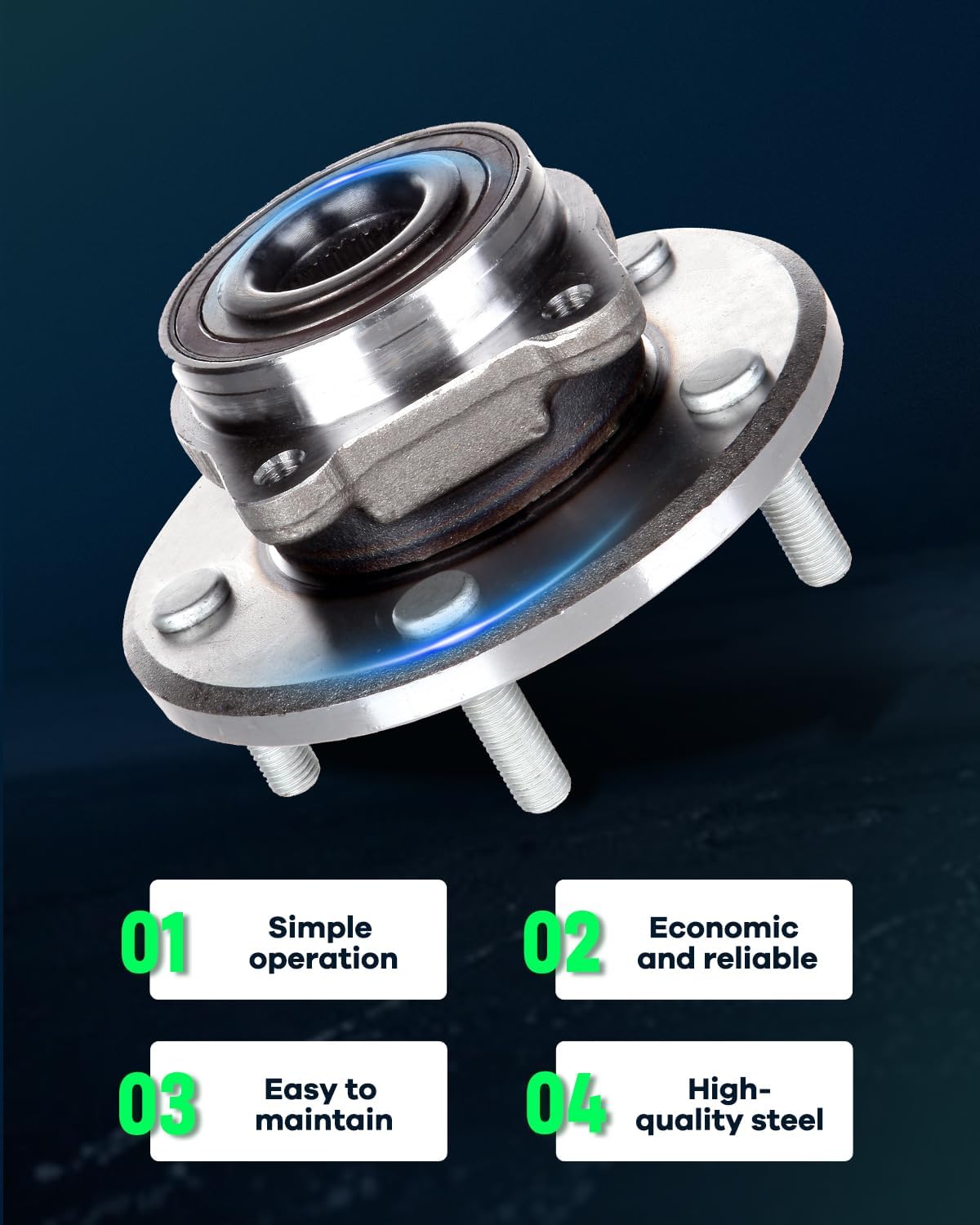 SCITOO 2 x Front Wheel Bearing and Hub Assembly 2009-2020 For Dodge Journey,Without ABS 5-Lug 2.4L 3.5L 3.6L 513286