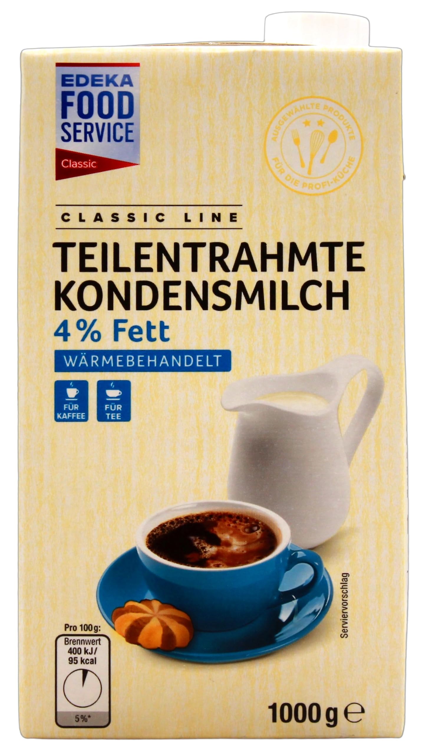 Classic Line Teilentrahmte Kondensmilch 4% Fett, 12er Pack (12 x 1000g)