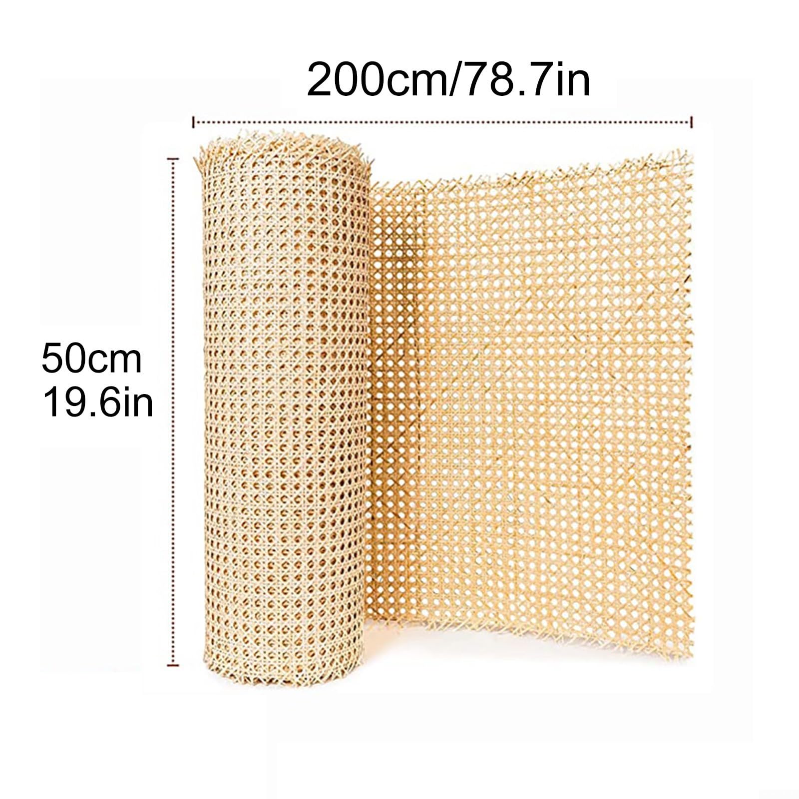 Rollo de cinta de mimbre de ratán, correa de mimbre de ratán de plástico, rollo de ratán de malla abierta para proyectos de decoración del hogar, muebles, sillas, armarios, camas, pantallas, puertas
