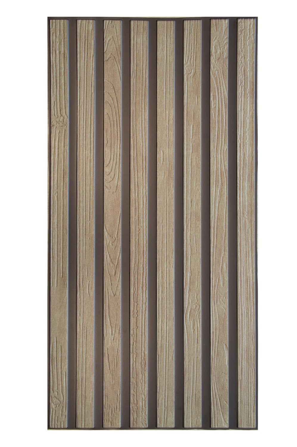 Grace Baltic Best Quality 3D Wall Panels, Wall Cladding, PVC Cladding, Wall Decoration, Wall Stickers, Elastic, 1 mm Thickness (16, Oak Wood Slats)
