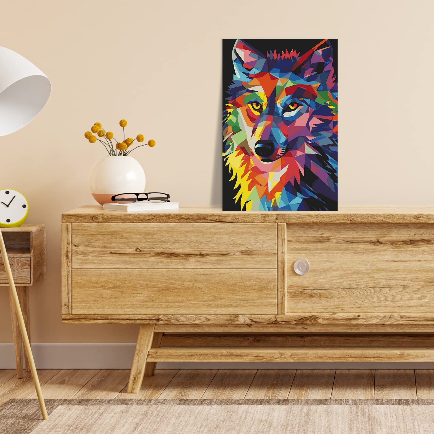 Malen nach Zahlen Erwachsene - Wolf Wolfgang 90 x 60 cm groß XL Premium-Malset ohne Rahmen, Hergestellt in unserer Produktion in Deutschland, Kreative