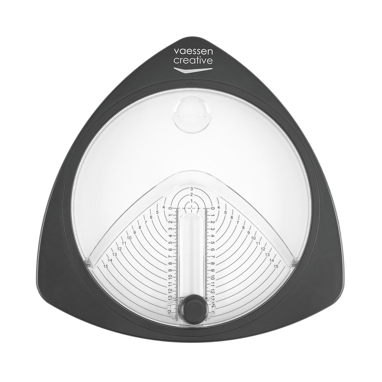 Vaessen Creative Taglierino per Carta – Macchina da Taglio e Accessorio Creativo – Ø 2,5 a Ø 15 cm – su Cartoncino, Etichette, Cartone, Foto e Gommapiuma da Fai-da-Te – Graphite