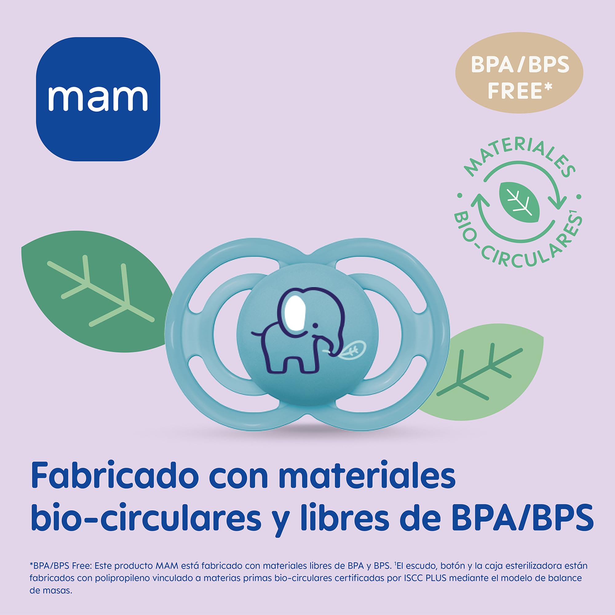 MAM Chupete Perfect para Bebés +16 Meses, Azul Mate, 2 uds | Con Tetina Extra Delgada, Flexible, Plana y Simétrica de Silicona de Skin Soft Silicone, de Fácil Aceptación