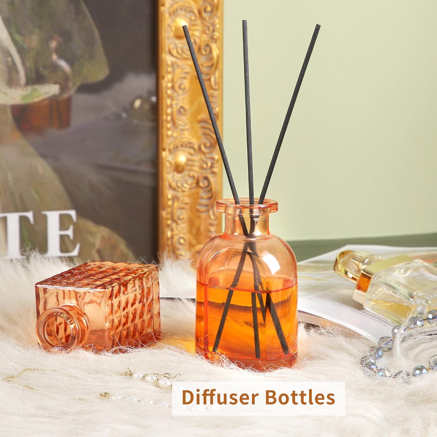 Valentine's Day Glass Bud Vases,Versatile Small Bud vases for Home and Wedding Decor, Exquisite Bridal Shower Table Centerpieces,Aromatherapy Bottles,Candle Holder, Gifts Idea(Pack of 30,Amber) - Image 5