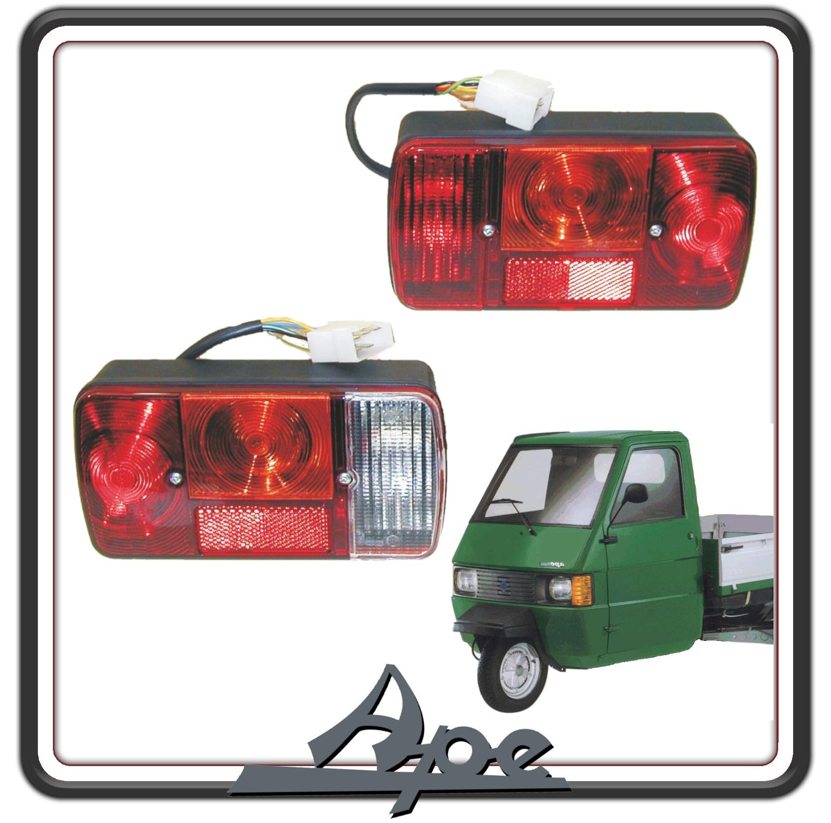 PIAGGIO KIT DUE FARO FARI FANALE FRECCE FRECCIA INDICATORE DI DIREZIONE POSTERIORE APE TM 703 ORIGINALE