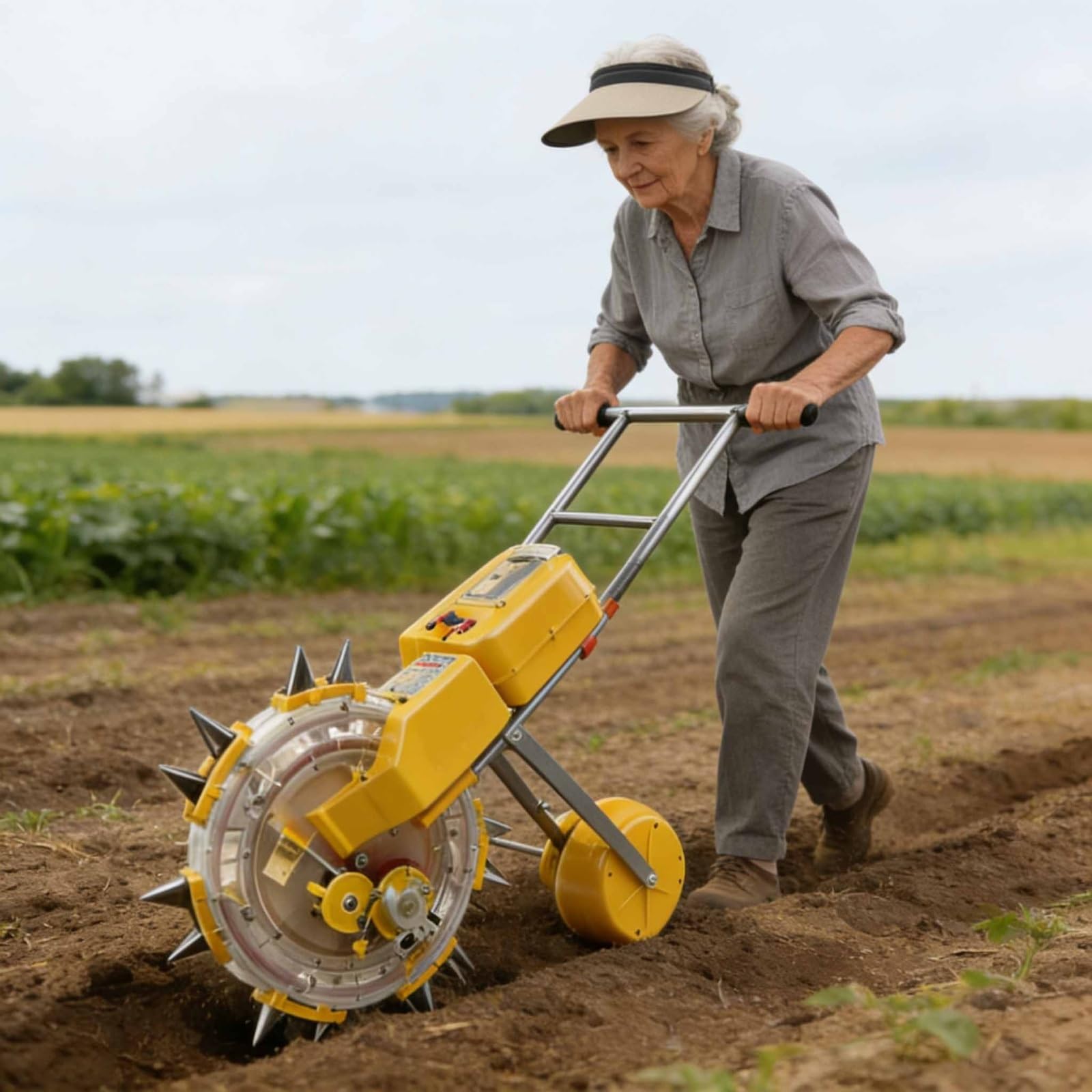 Seminatrice manuale a mano, con 5-8 ugelli regolabili, attrezzo per la semina di precisione, applicatore di fertilizzante per arachidi, mais, soia e piselli